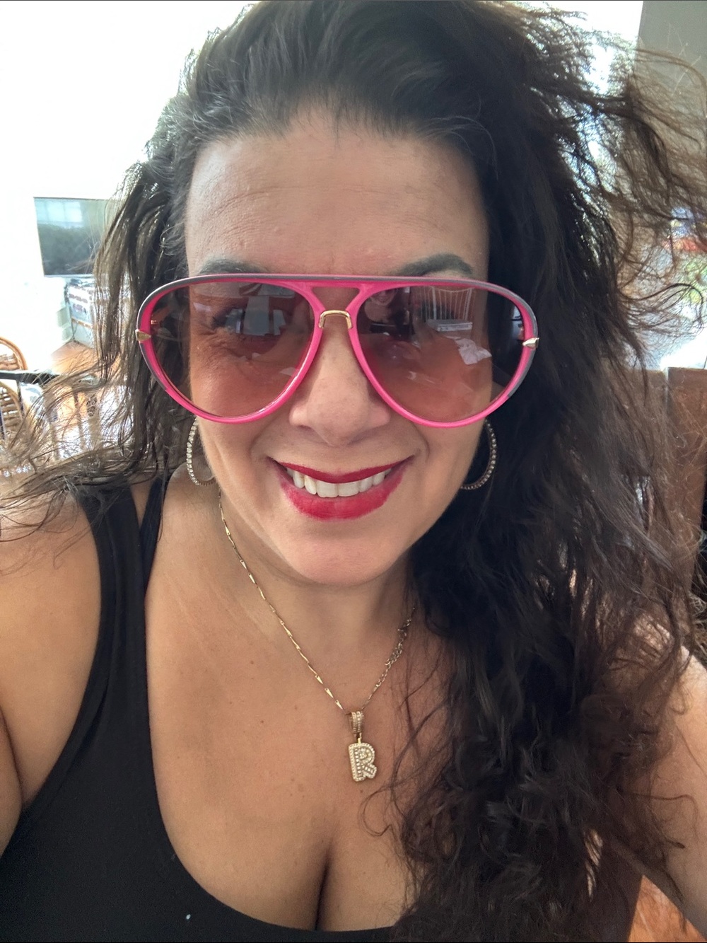 Oversized Pink Aviator Sunglasses for Women